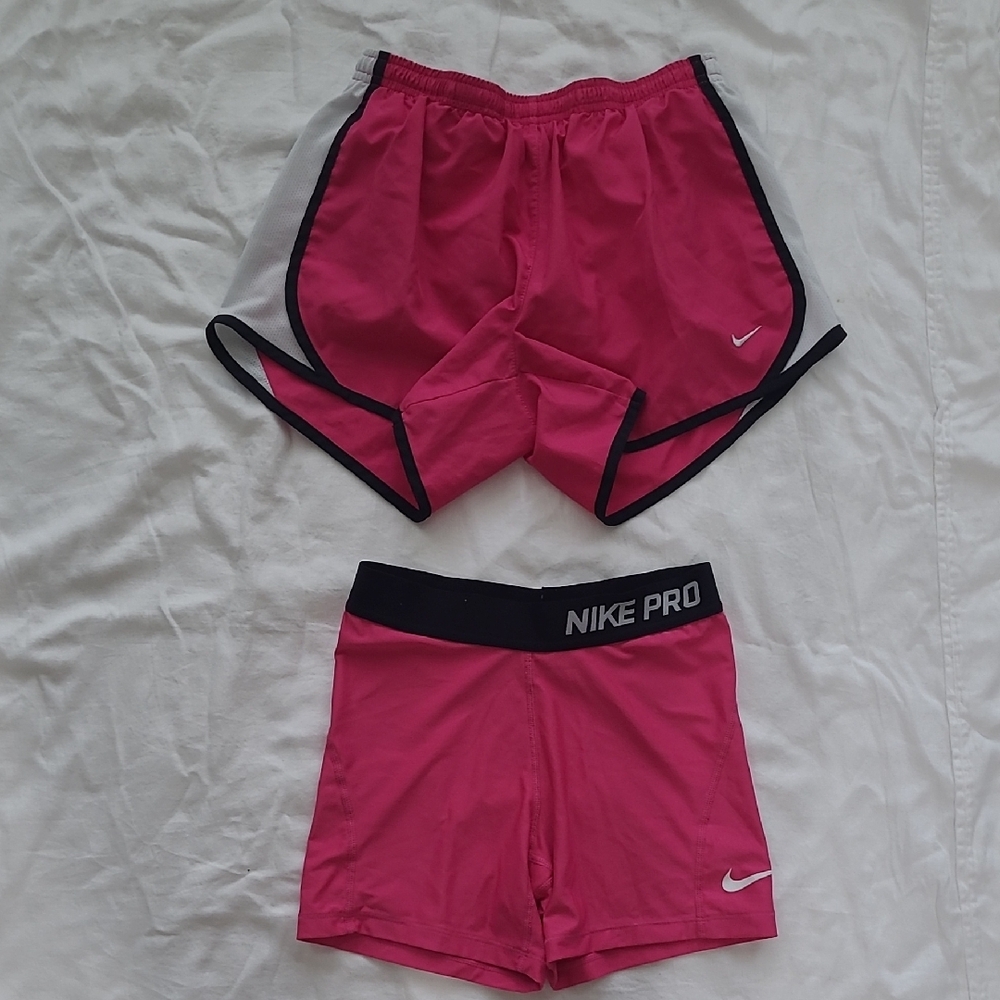 Nike Pink Athletic Shorts Set